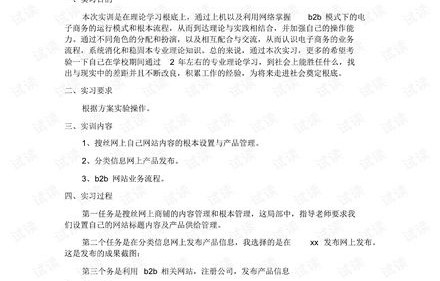电子商务专业课题论文